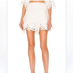 Never worn crochet White Eyelet Lace Skirt